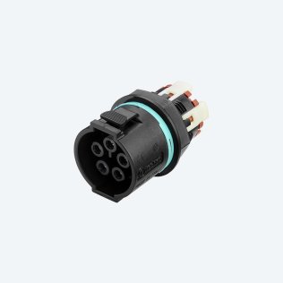Mini Socket Connector panel-mounted 2p Screwless M20 IP66/IP68