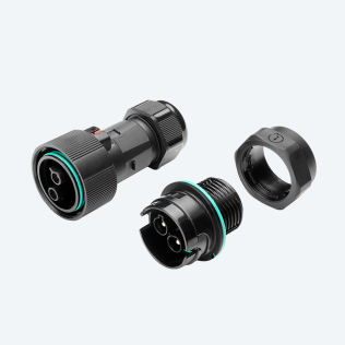 KIT Plug & Socket connector panel-mounted 2p 6MMQ M28 IP68