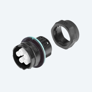 Socket connector panel-mounted 5p Screw M28 IP68