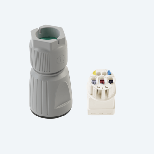 Joint connector panel-mounted 5p Screwless DALI Grey M25 IP66/IP67/IP68