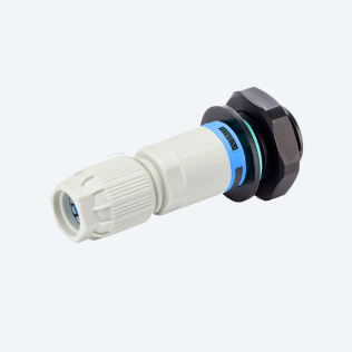 Micro Joint panel-mounted Connector M16 2p screw grey +/- IP66/IP68