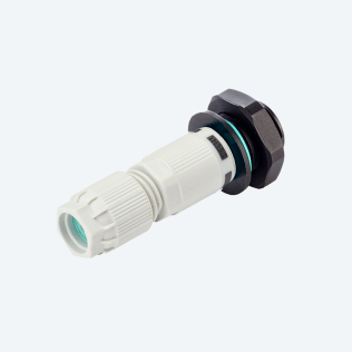 Micro Joint panel-mounted Connector M16 2p screw grey 1-2 IP66/IP68