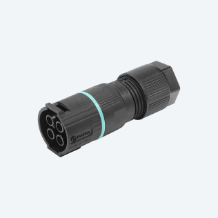 Mini Socket Connector self-lock 4p Screw D7-13 IP66/IP68 UP