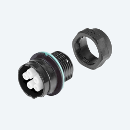 Socket connector panel-mounted 5p Screw M28 IP68